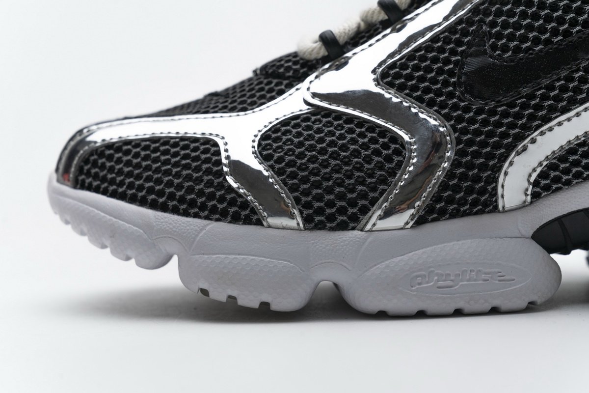 CU1854-001 Stussy x Nike Air Zoom Spiridon Cage 2 Black Silver - Image 11