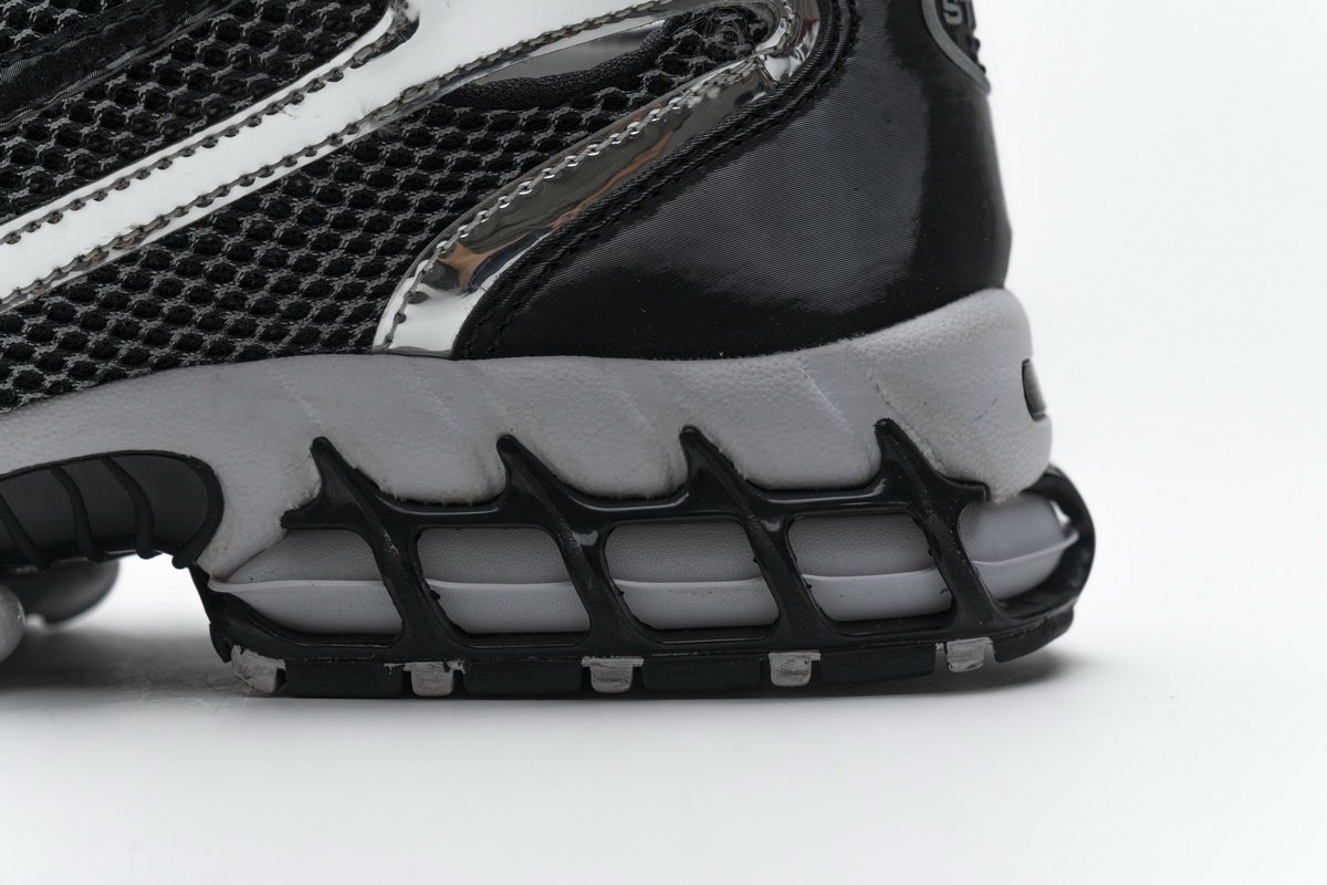 CU1854-001 Stussy x Nike Air Zoom Spiridon Cage 2 Black Silver - Image 12