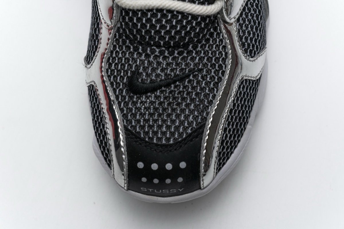 CU1854-001 Stussy x Nike Air Zoom Spiridon Cage 2 Black Silver - Image 14