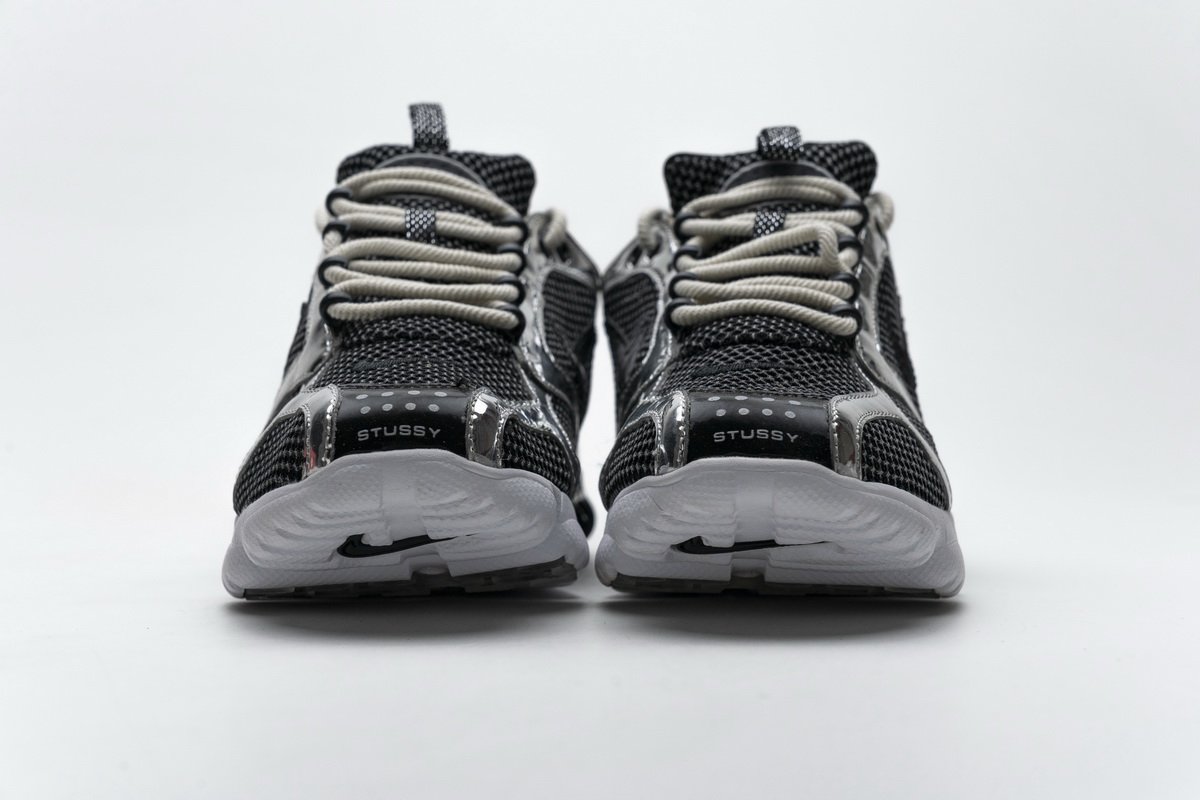 CU1854-001 Stussy x Nike Air Zoom Spiridon Cage 2 Black Silver - Image 13